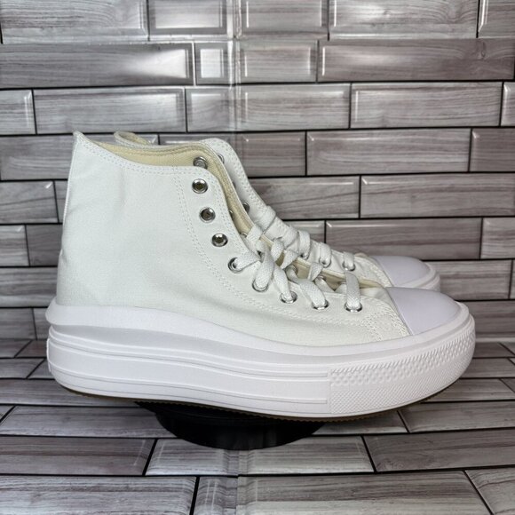 Converse Shoes - Converse All Star Women's White Move HI Platform Sneakers Shoe Size 10-NEW